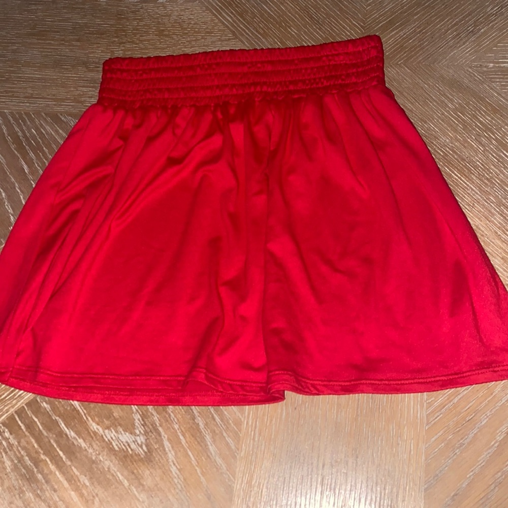 red, stretchy skirt from dillards, with tag